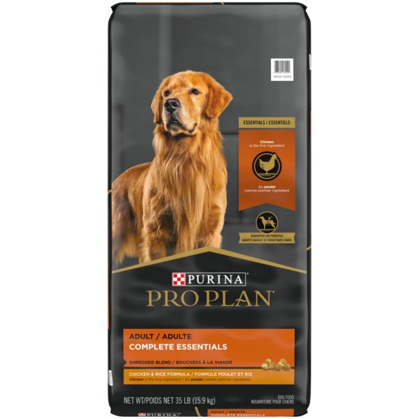 Purina pro plan with probiotics shredded blend chicken amp rice formula dry dog food 35 lbs.