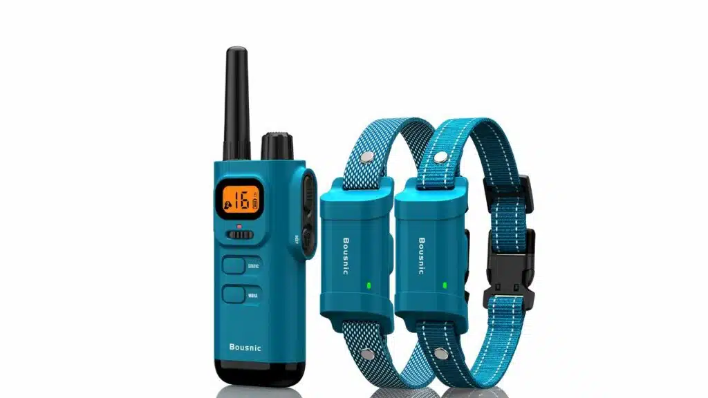Bousnic dog training collar with remote - lake blue