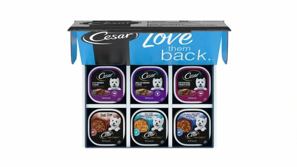 Cesar adult wet dog food home delights & classic loaf in sauce variety pack