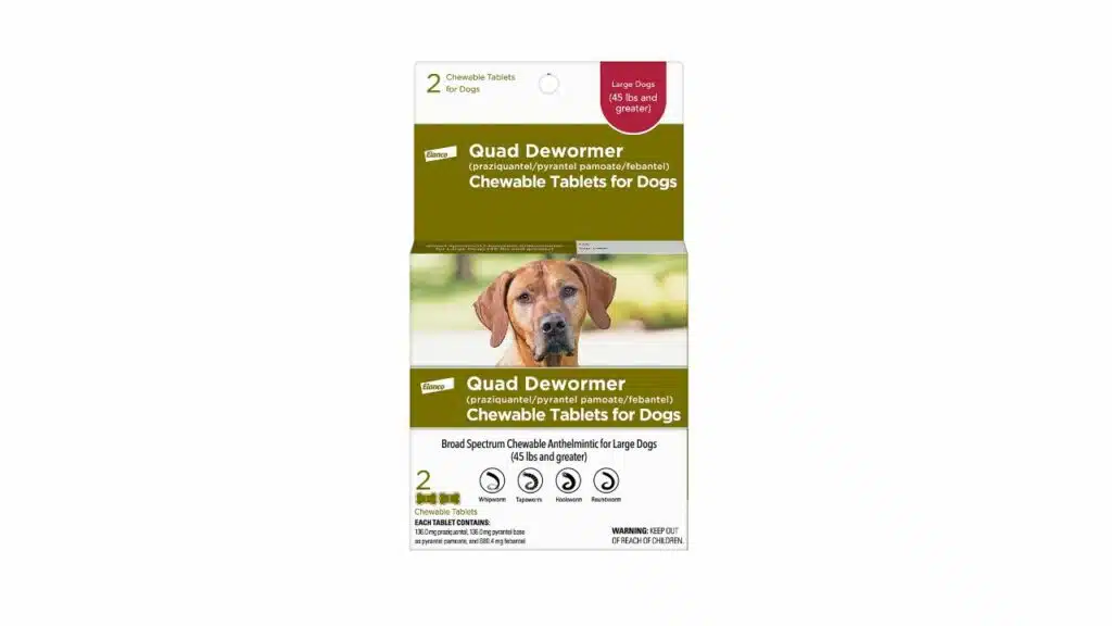 Elanco chewable quad dewormer for large dogs