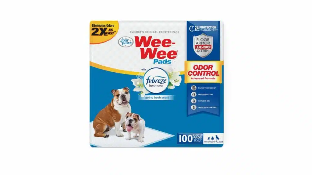 Four paws wee-wee odor control with febreze freshness pee pads