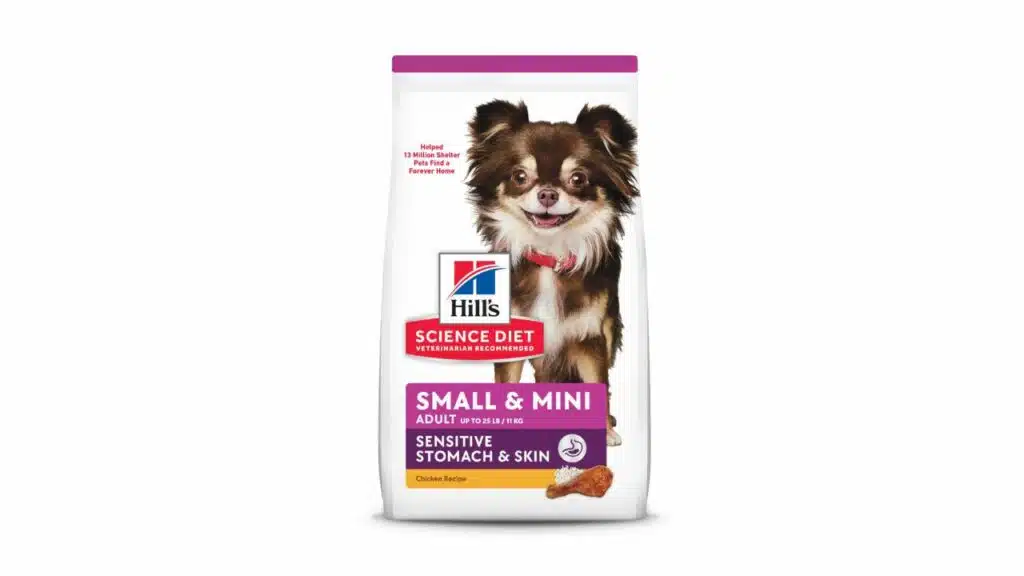 Hill's science diet dry dog food, adult, small & mini breeds, sensitive stomach & skin, chicken recipe, 4 lb. Bag 4 pound (pack of 1)