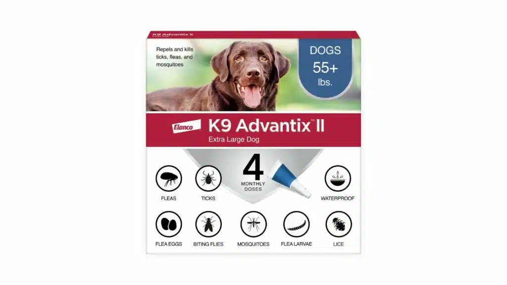 K9 advantix ii xl dog vet-recommended flea, tick & mosquito treatment & prevention | dogs over 55 lbs. | 4-mo supply 4 pack xl dog only