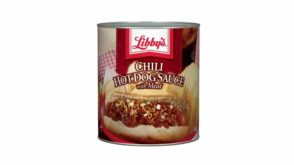 Libby's chili hot dog sauce with meat