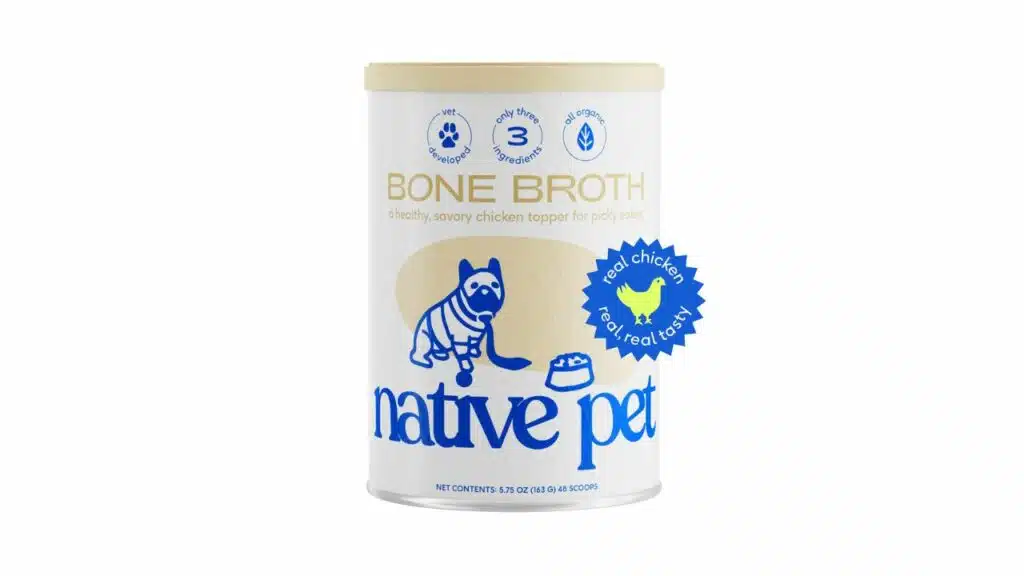 Native pet bone broth for dogs