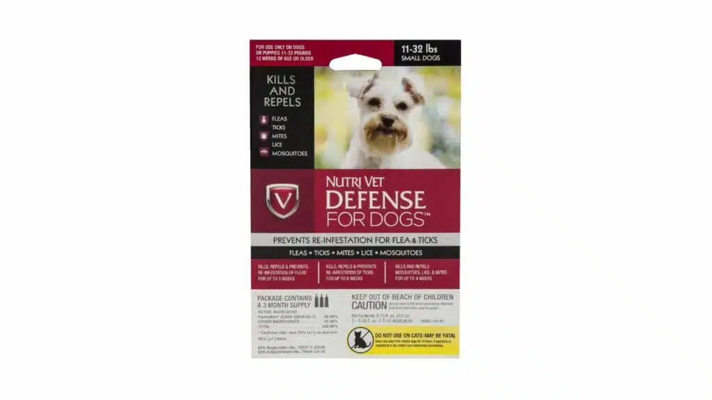 Nutri-vet defense flea & tick control for small dogs