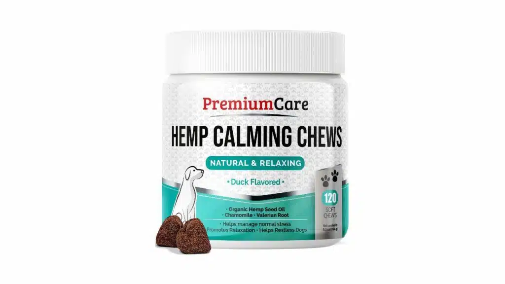 Premium care hemp calming chews for dogs