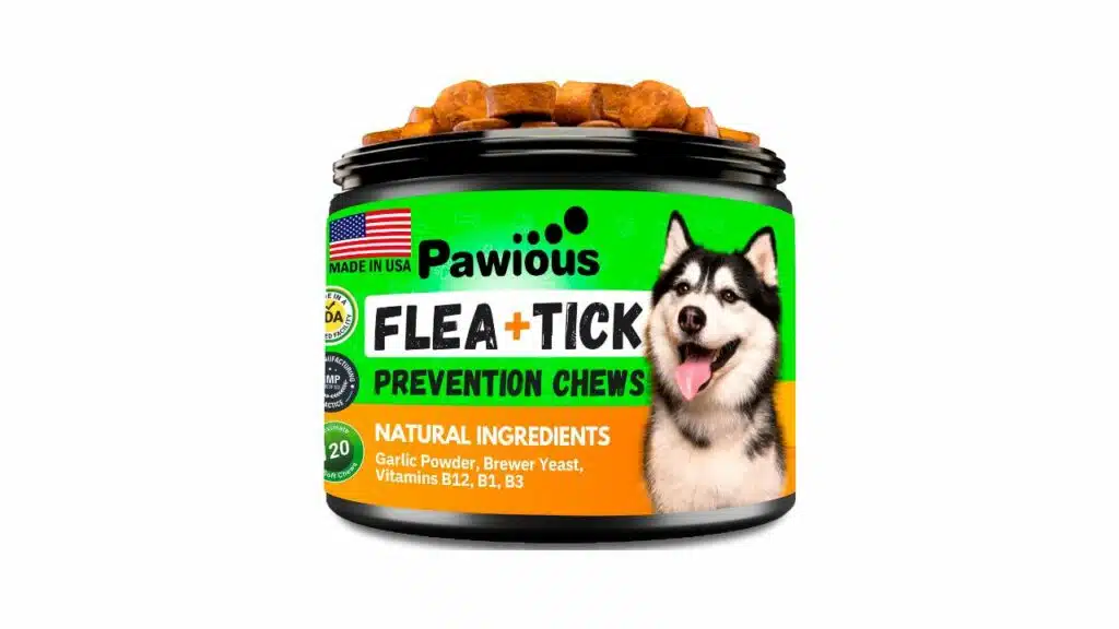 Pawious flea and tick prevention for dogs chewables