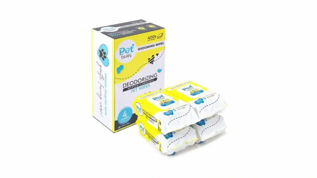 Pet faves dog wipes for paws and butt