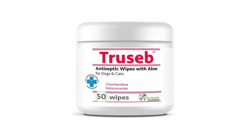 Pet health pharma truseb topical chlorhexidianes wipes for cats and dogs - with aloe for cleansing - 50 count
