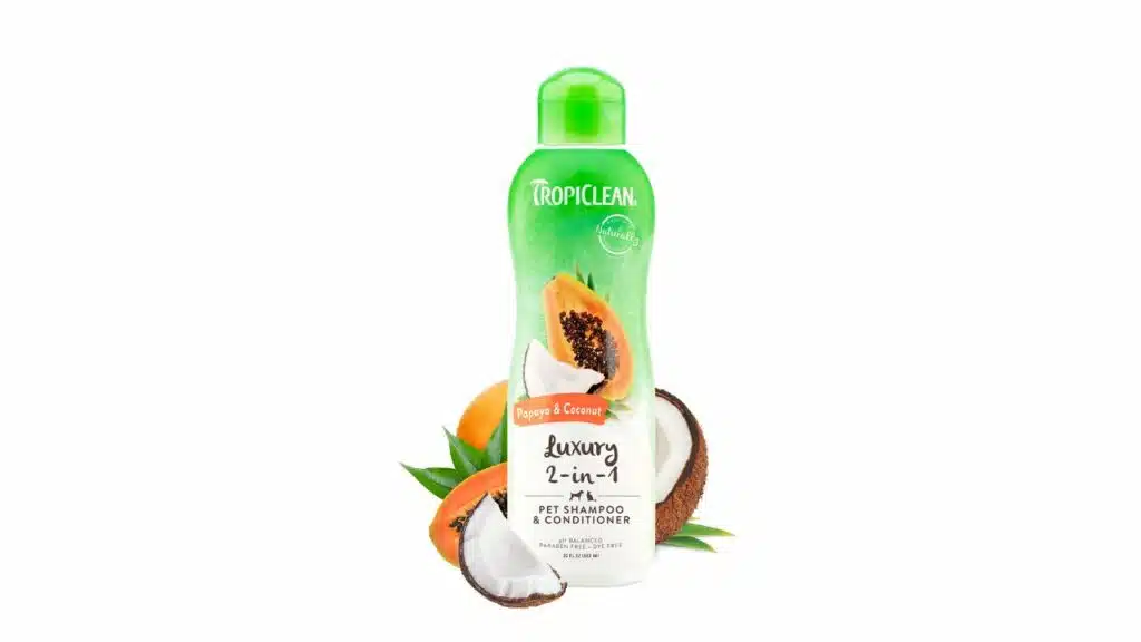 Tropiclean 2-in-1 papaya & coconut dog shampoo and conditioner